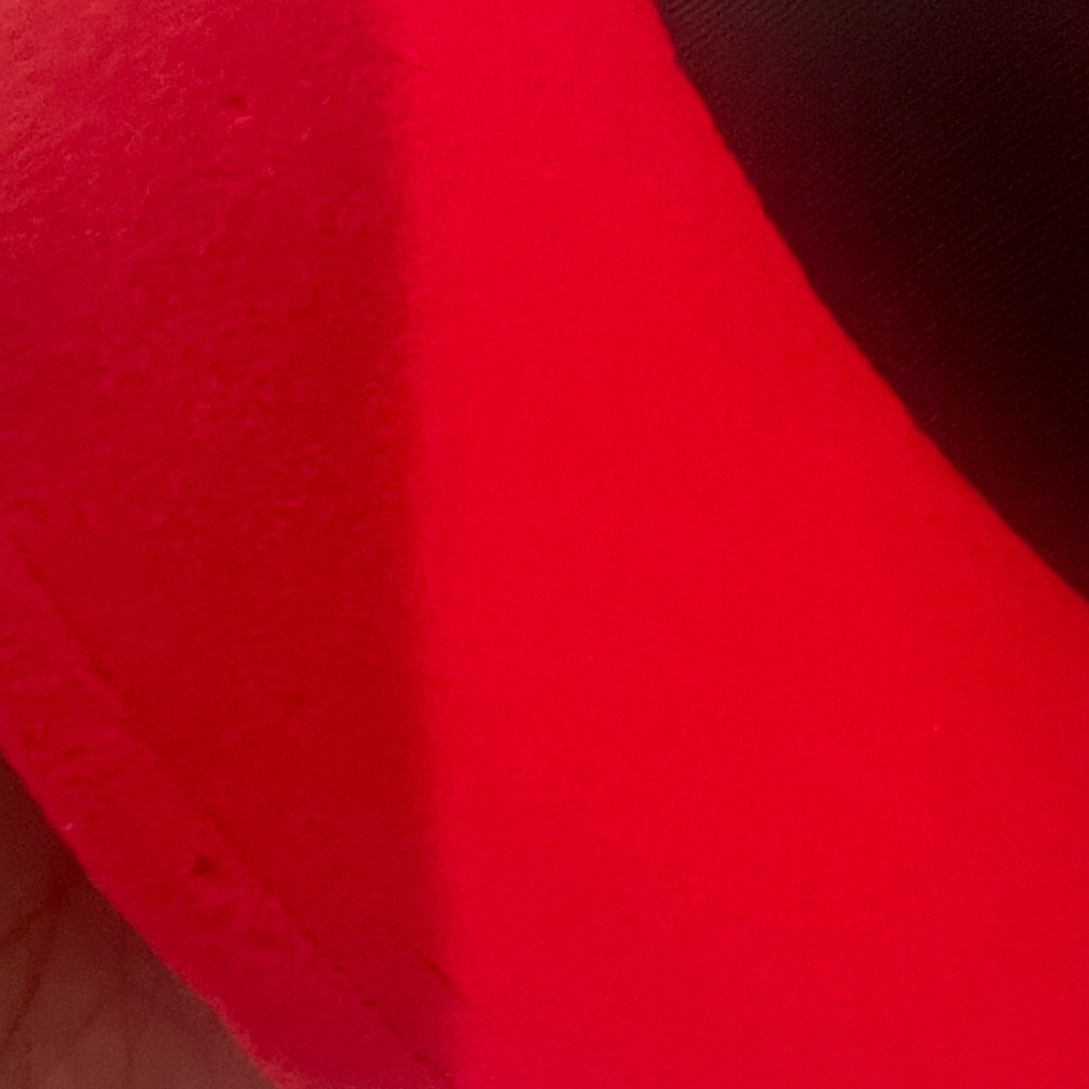Vintage Halston Heritage Red Wide-Brim Fedora with Black Band - Picture 5 of 7